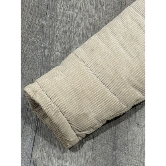 Sebby Corduroy Stone Cream/Tan Puffer Coat jacket Sz Small SEE PICS FOR DEFECTS - Picture 16 of 16